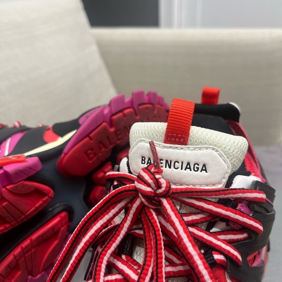 Balenciaga Track Trainers Pink Red (w) In Black/red/pink - Picture 3 of 11